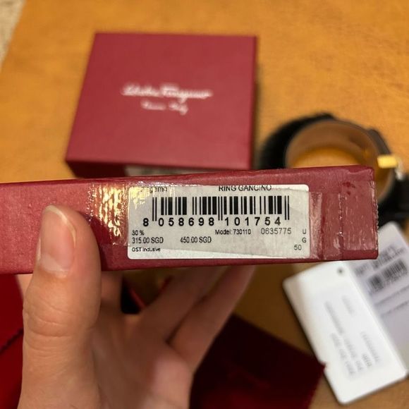 NWT Salvatore Ferragamo Real Fur Dyed Bracelet Blue - Picture 9 of 9